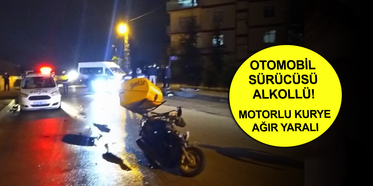 Ankara da otomobille kafa kafaya çarpışan motosikletin sürücüsü ağır