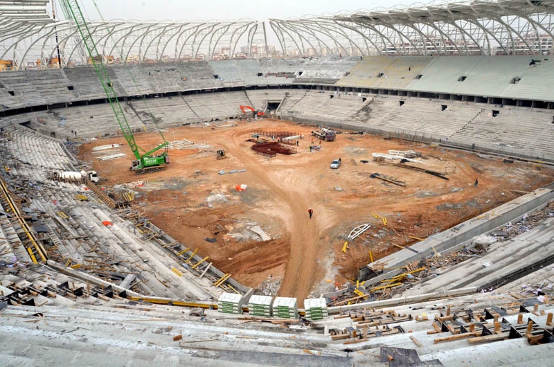KONYASPORLU FUTBOLCULAR YENİ KONYA STADI'NI GEZDİ 9