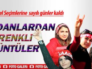 Seçim meydanları rengarenk