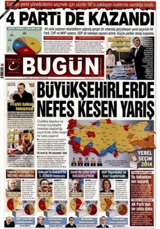Yerel seçim sonrası gazetelerin manşetleri 12