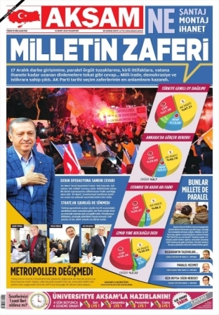 Yerel seçim sonrası gazetelerin manşetleri 15
