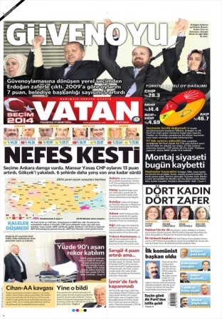 Yerel seçim sonrası gazetelerin manşetleri 27