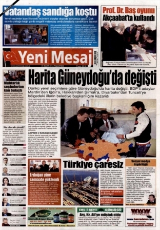 Yerel seçim sonrası gazetelerin manşetleri 6