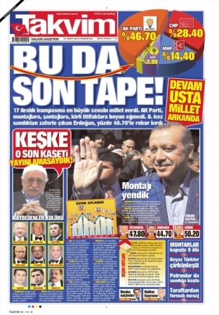 Yerel seçim sonrası gazetelerin manşetleri 8