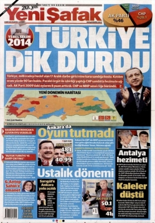 Yerel seçim sonrası gazetelerin manşetleri 9