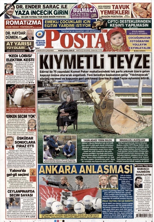 BUGÜNKÜ GAZETE MANŞETLERİ (2 NİSAN 2014 ÇARŞAMBA) 13