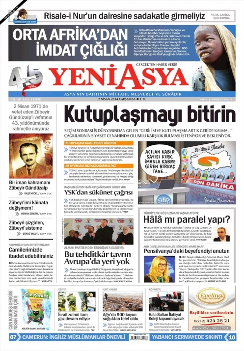 BUGÜNKÜ GAZETE MANŞETLERİ (2 NİSAN 2014 ÇARŞAMBA) 20