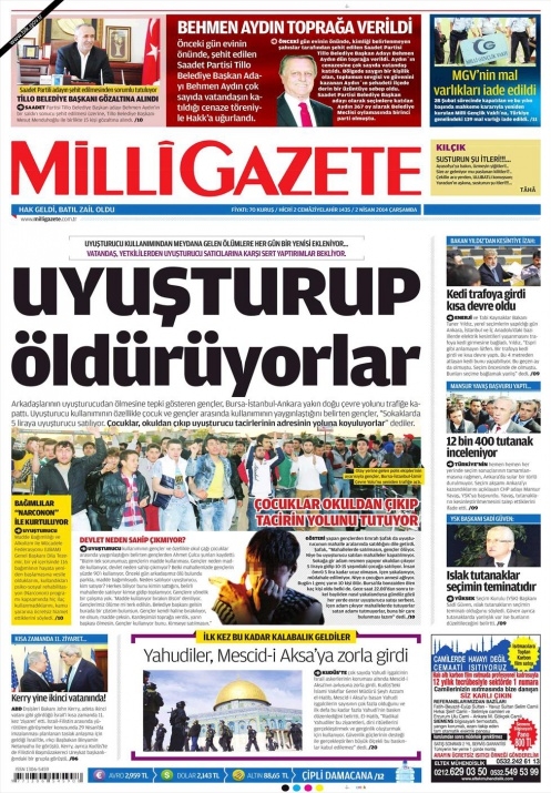 BUGÜNKÜ GAZETE MANŞETLERİ (2 NİSAN 2014 ÇARŞAMBA) 21