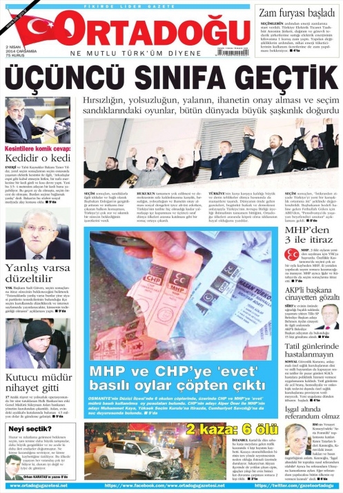 BUGÜNKÜ GAZETE MANŞETLERİ (2 NİSAN 2014 ÇARŞAMBA) 22