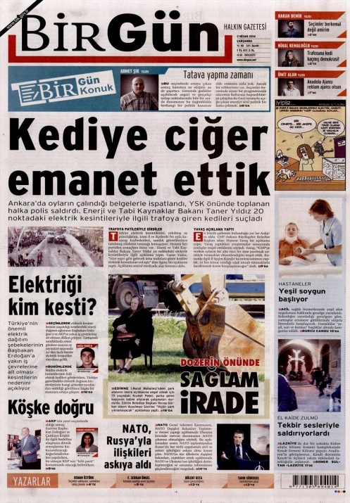BUGÜNKÜ GAZETE MANŞETLERİ (2 NİSAN 2014 ÇARŞAMBA) 29