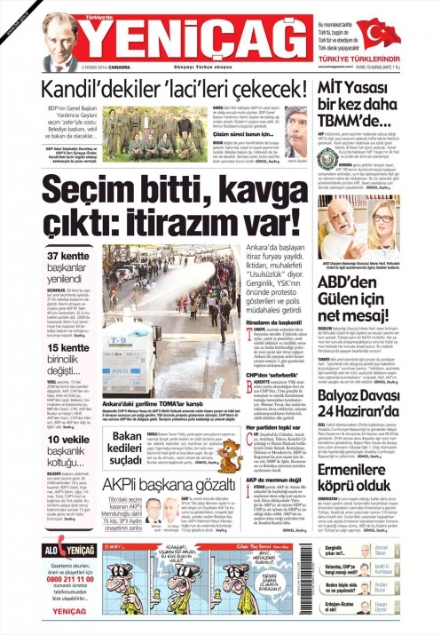 BUGÜNKÜ GAZETE MANŞETLERİ (2 NİSAN 2014 ÇARŞAMBA) 35