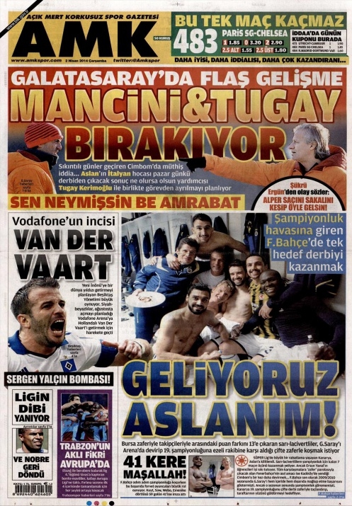 BUGÜNKÜ GAZETE MANŞETLERİ (2 NİSAN 2014 ÇARŞAMBA) 39