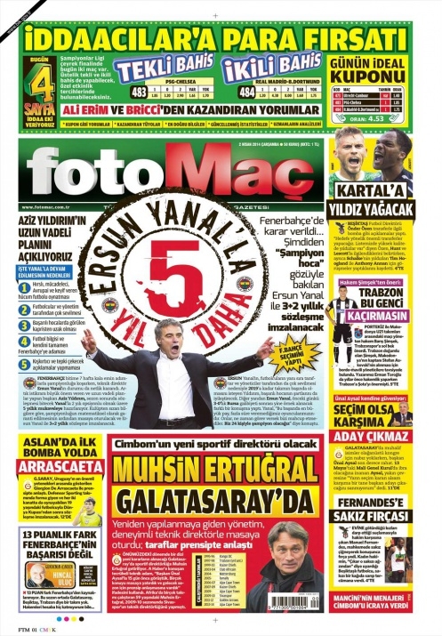 BUGÜNKÜ GAZETE MANŞETLERİ (2 NİSAN 2014 ÇARŞAMBA) 41