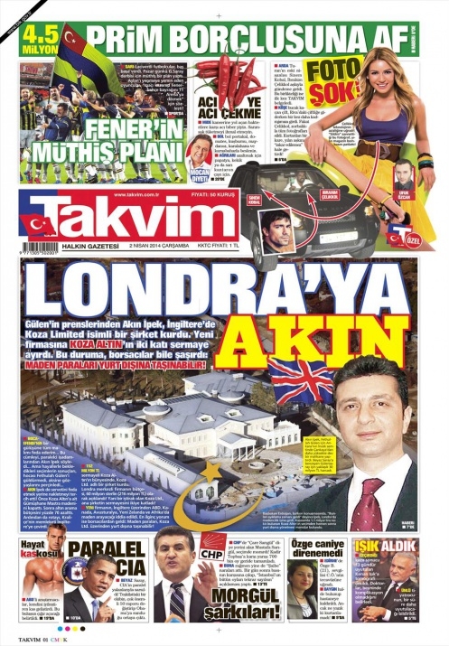 BUGÜNKÜ GAZETE MANŞETLERİ (2 NİSAN 2014 ÇARŞAMBA) 6