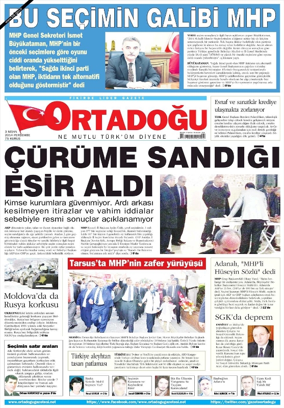 BUGÜNKÜ GAZETE MANŞETLERİ (3 NİSAN PERŞEMBE 2014) 14