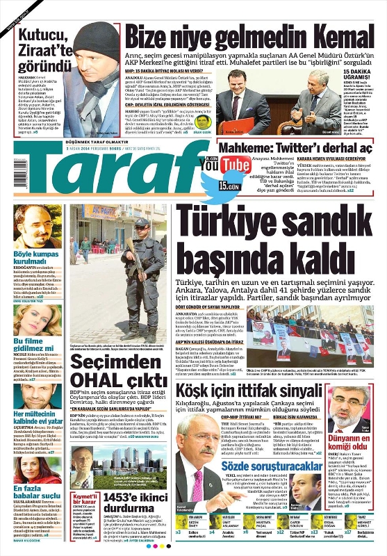 BUGÜNKÜ GAZETE MANŞETLERİ (3 NİSAN PERŞEMBE 2014) 17