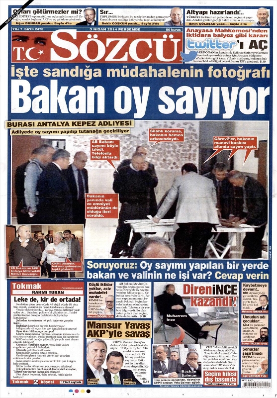 BUGÜNKÜ GAZETE MANŞETLERİ (3 NİSAN PERŞEMBE 2014) 22