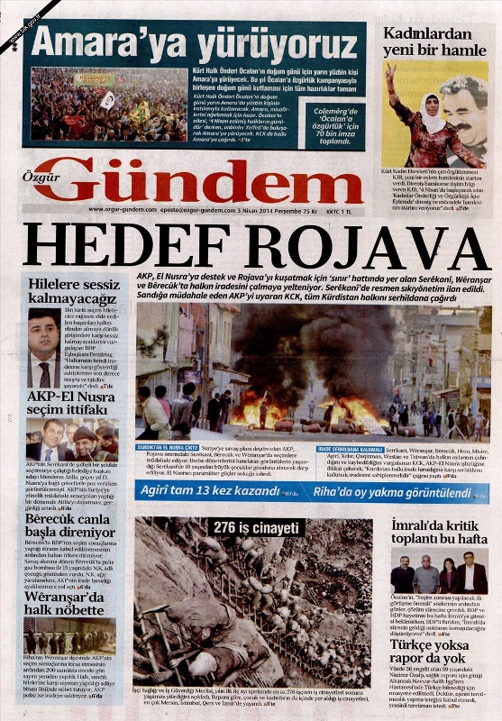 BUGÜNKÜ GAZETE MANŞETLERİ (3 NİSAN PERŞEMBE 2014) 33