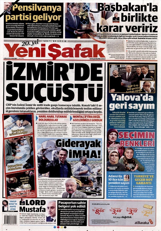 BUGÜNKÜ GAZETE MANŞETLERİ (3 NİSAN PERŞEMBE 2014) 6