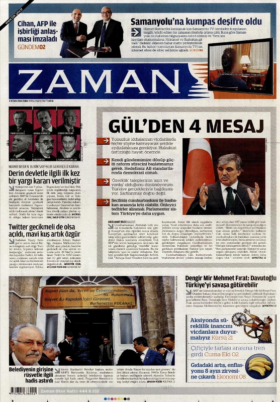 BUGÜNKÜ GAZETE MANŞETLERİ (4 NİSAN 2014 CUMA) 13
