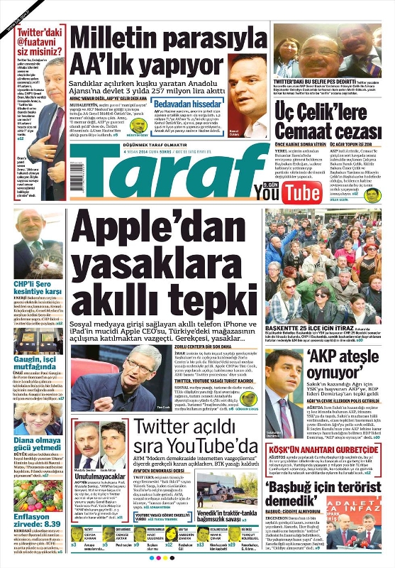 BUGÜNKÜ GAZETE MANŞETLERİ (4 NİSAN 2014 CUMA) 17