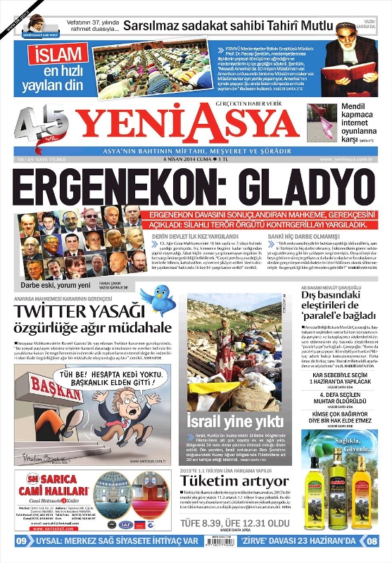 BUGÜNKÜ GAZETE MANŞETLERİ (4 NİSAN 2014 CUMA) 22