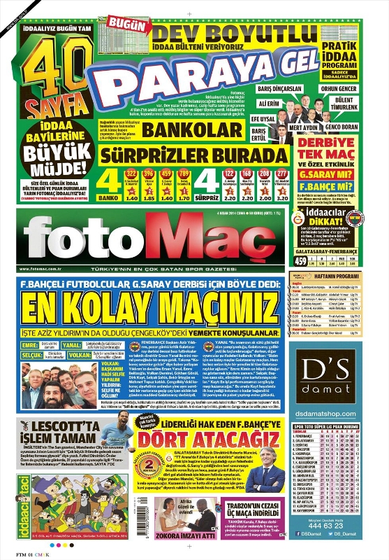 BUGÜNKÜ GAZETE MANŞETLERİ (4 NİSAN 2014 CUMA) 31