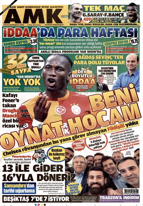 BUGÜNKÜ GAZETE MANŞETLERİ (4 NİSAN 2014 CUMA) 32