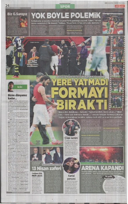 DEV DERBİ GAZETE MANŞETLERİNDE 1
