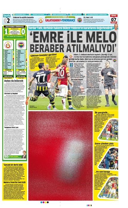 DEV DERBİ GAZETE MANŞETLERİNDE 10