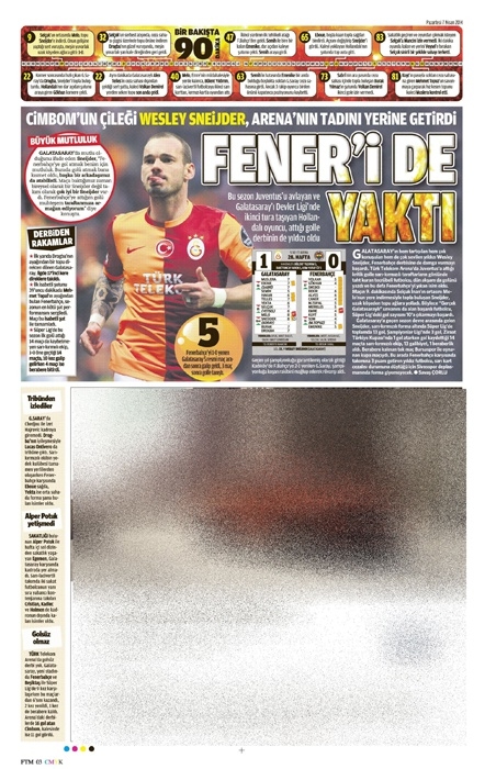 DEV DERBİ GAZETE MANŞETLERİNDE 12