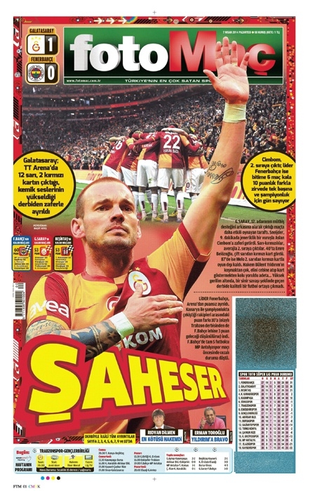 DEV DERBİ GAZETE MANŞETLERİNDE 13