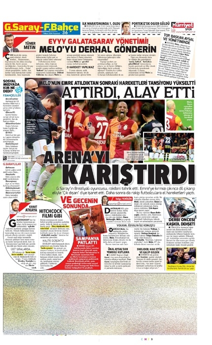 DEV DERBİ GAZETE MANŞETLERİNDE 18