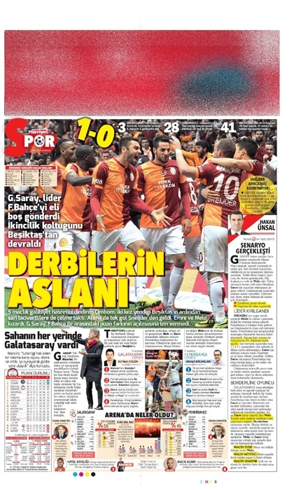 DEV DERBİ GAZETE MANŞETLERİNDE 19