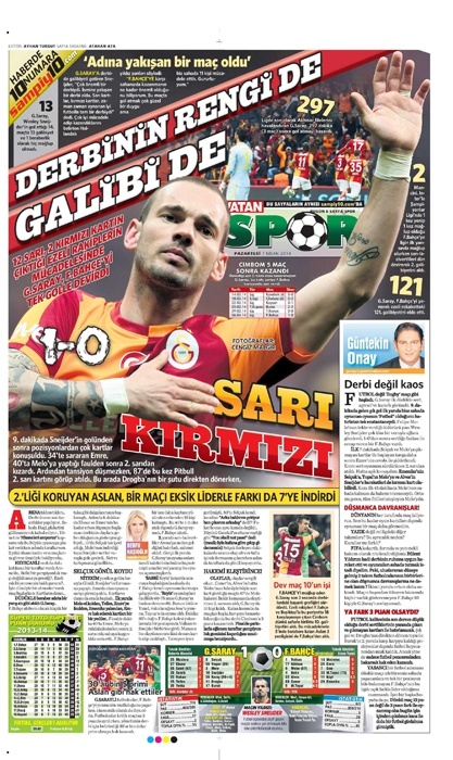 DEV DERBİ GAZETE MANŞETLERİNDE 32