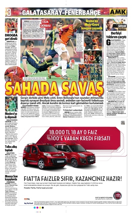DEV DERBİ GAZETE MANŞETLERİNDE 7