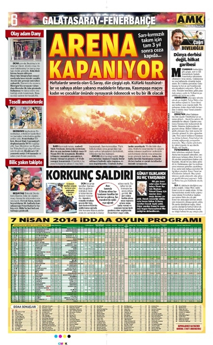DEV DERBİ GAZETE MANŞETLERİNDE 8