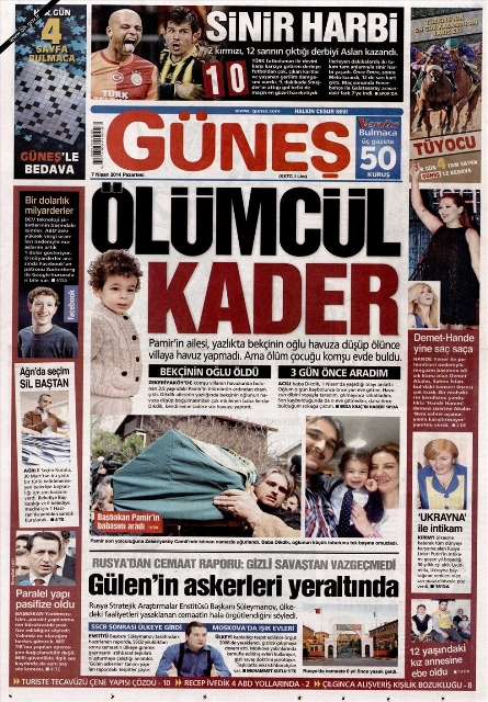 BUGÜNKÜ GAZETE MANŞETLERİ (7 NİSAN 2014 PAZARTESİ) 11