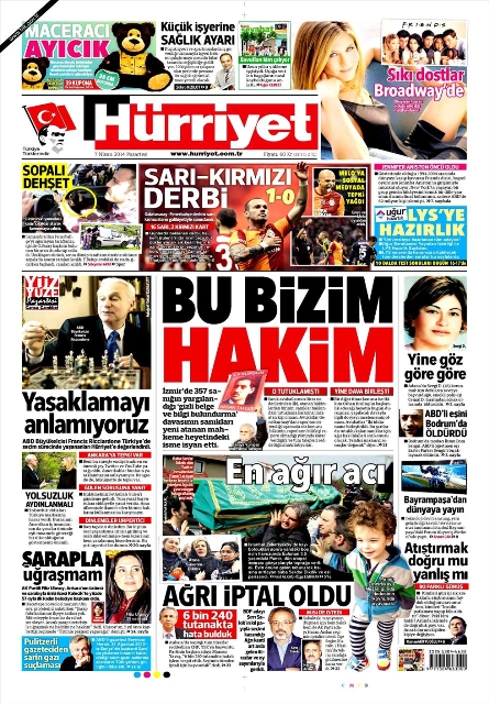 BUGÜNKÜ GAZETE MANŞETLERİ (7 NİSAN 2014 PAZARTESİ) 16