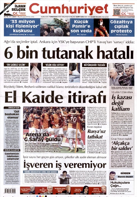 BUGÜNKÜ GAZETE MANŞETLERİ (7 NİSAN 2014 PAZARTESİ) 18