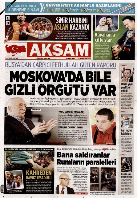 BUGÜNKÜ GAZETE MANŞETLERİ (7 NİSAN 2014 PAZARTESİ) 2