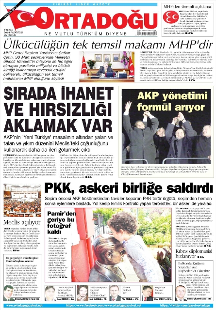 BUGÜNKÜ GAZETE MANŞETLERİ (7 NİSAN 2014 PAZARTESİ) 28
