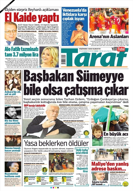 BUGÜNKÜ GAZETE MANŞETLERİ (7 NİSAN 2014 PAZARTESİ) 30