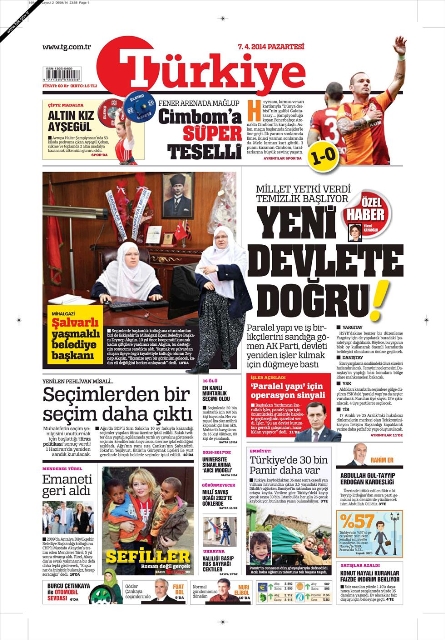 BUGÜNKÜ GAZETE MANŞETLERİ (7 NİSAN 2014 PAZARTESİ) 7