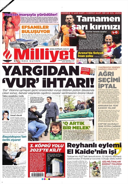 BUGÜNKÜ GAZETE MANŞETLERİ (7 NİSAN 2014 PAZARTESİ) 9