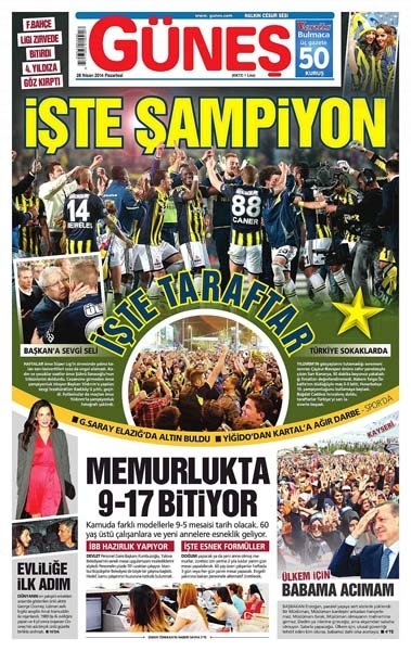 Fenerbahçe gazete manşetlerini süsledi 14