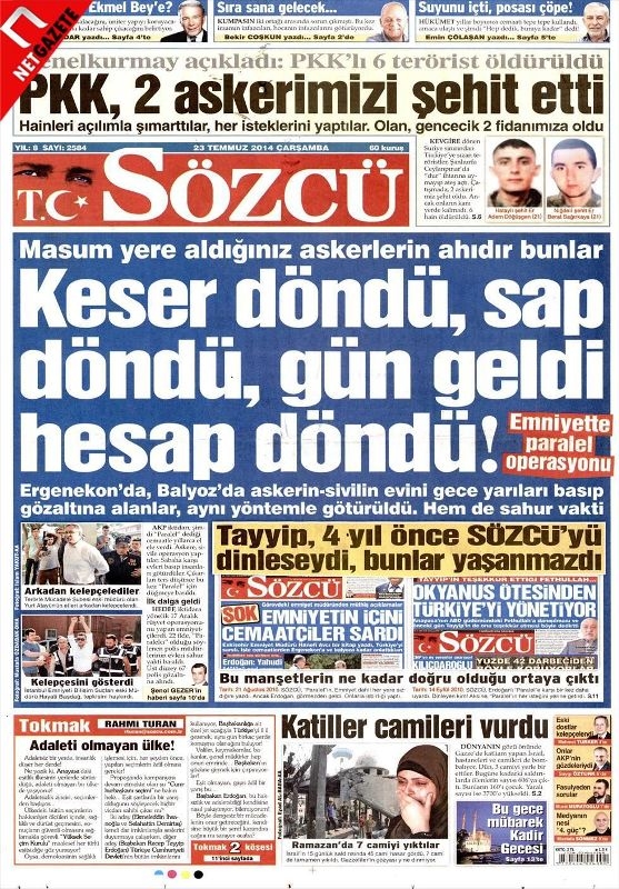PARALEL OPERASYON GAZETE MANŞETLERİNDE 13