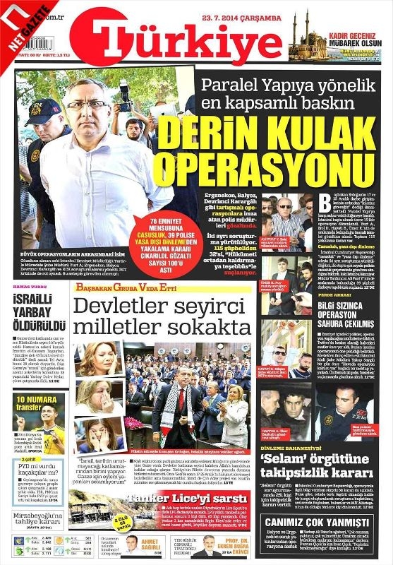 PARALEL OPERASYON GAZETE MANŞETLERİNDE 16