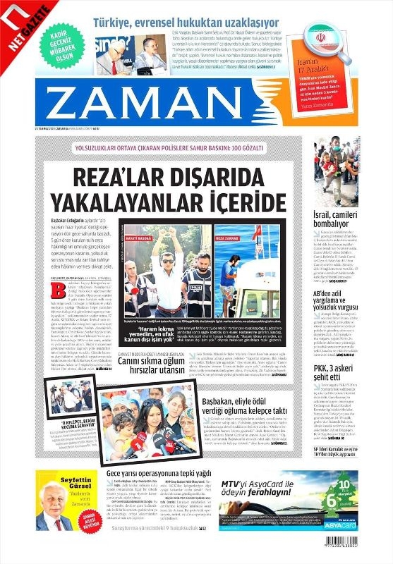 PARALEL OPERASYON GAZETE MANŞETLERİNDE 19