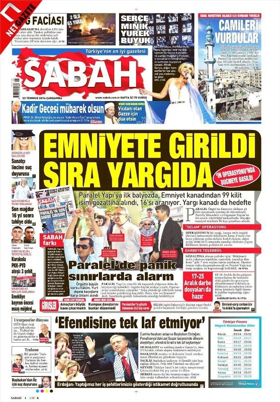 PARALEL OPERASYON GAZETE MANŞETLERİNDE 3